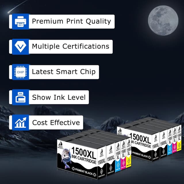 Detalle de DOUBLE D PGI-1500XL Ink Cartridges (10 Pack) for Canon Maxify MB series