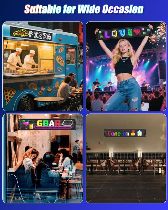 Thumbnail 6 de Probapro Devil Eyes Light for Windshield (23.4"x4.7") Programmable LED Sign with App & Remote Control