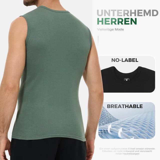 Thumbnail 2 de YouShow Unterhemd Herren 3er Pack 100% Baumwolle