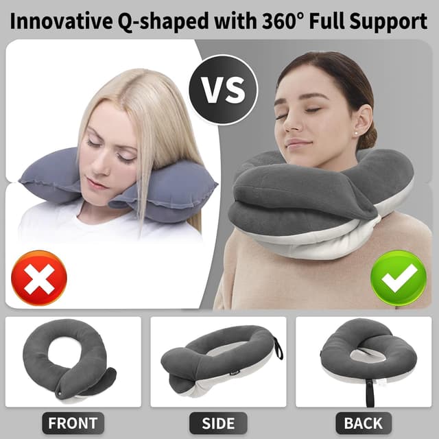 Thumbnail 2 de BUYUE Travel Neck Pillow 360° Support for Adults