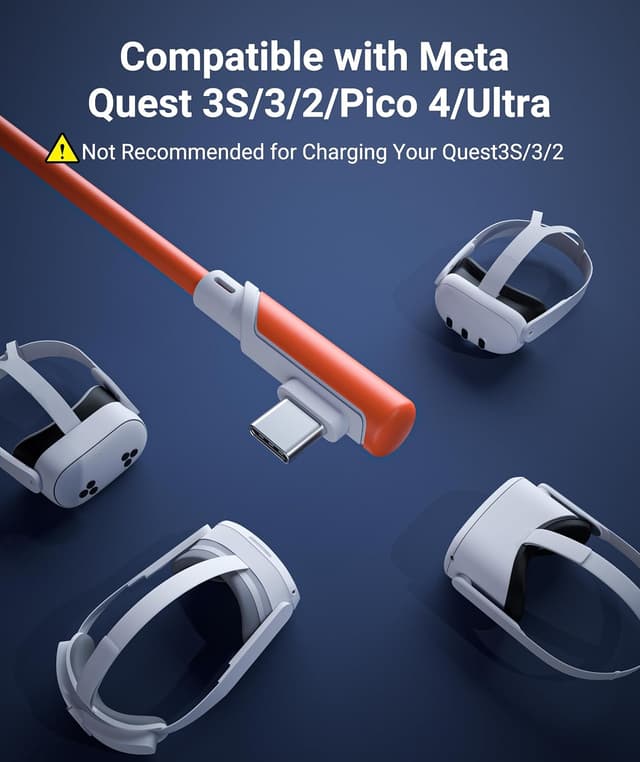 Detalle 2 de Syntech Cavo Link 5 m USB 3.0 (USB-A a USB-C) per Meta Quest 3/Quest 2/Quest Pro, Pico 4 e PC Steam VR