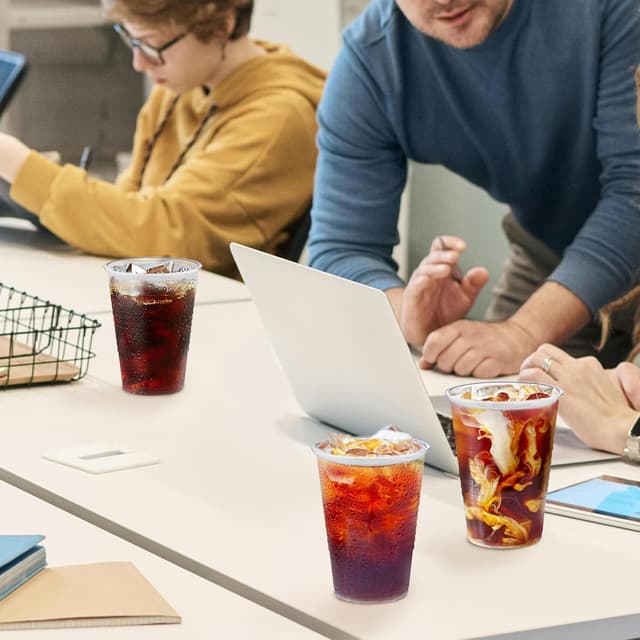 Detalle 2 de Lamosi 12 oz Clear Plastic Cups 300-Pack 🥤