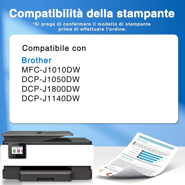 Detalle de Multipack 8 cartucce LC421XL Starink compatibili Brother LC421XL per DCP-J1050DW e MFC-J1010DW