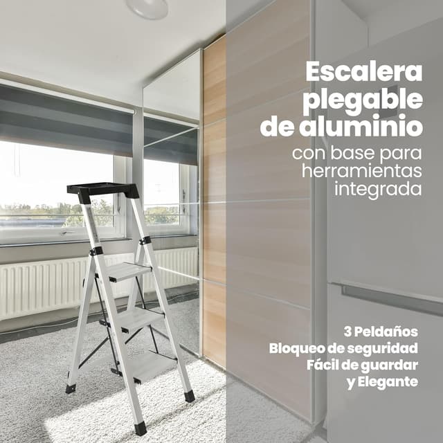 Thumbnail 3 de UZIRO Escalera Plegable 4 Peldaños ligera