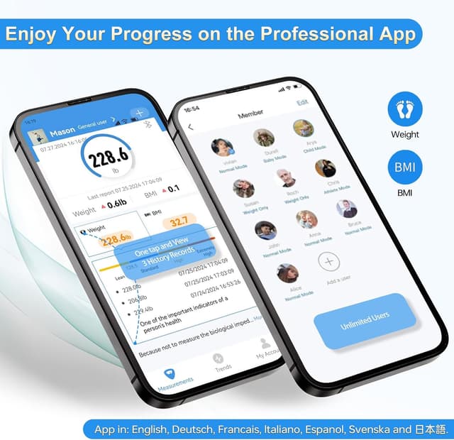 Thumbnail 2 de Homebuds 300kg Balance pèse-personne 300 kg 📏