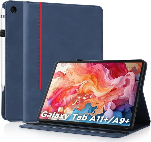 Imagen de Coque AsWant pour Samsung Galaxy Tab A11+ cuir PU, bleu ⚙ en OfertitasTOP