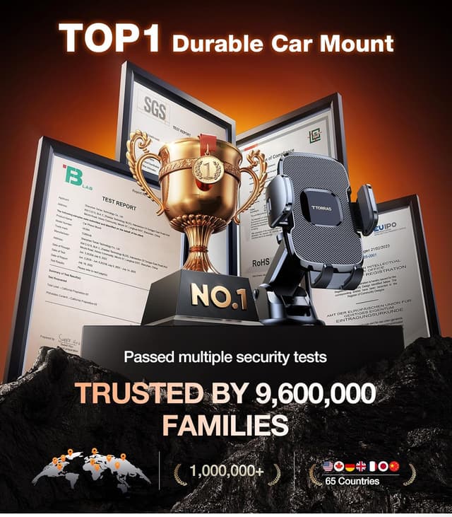 Detalle 2 de TORRAS Ultra-Durable Car Phone Holder 96+ lbs