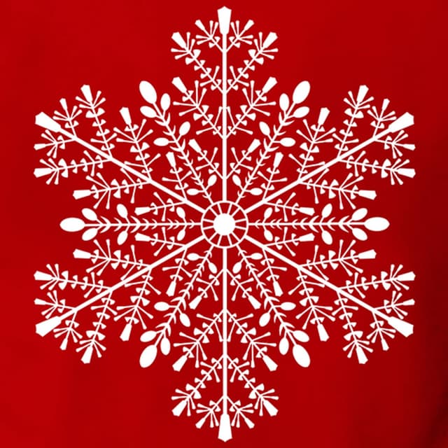 Detalle de Qskall Christmas T Shirts for Men – Snowflake Holiday Tee in Red or Deep Green