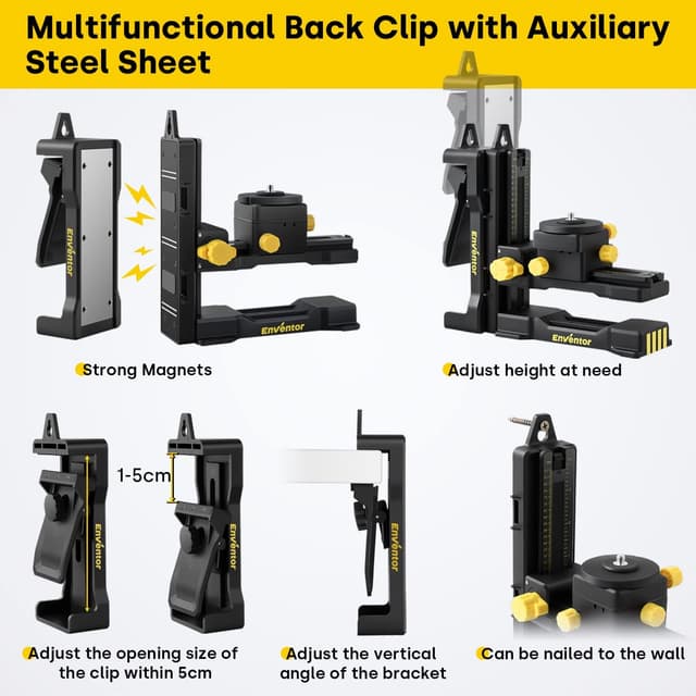 Thumbnail 3 de Enventor L-Shape Magnetic Bracket Base for Laser Level