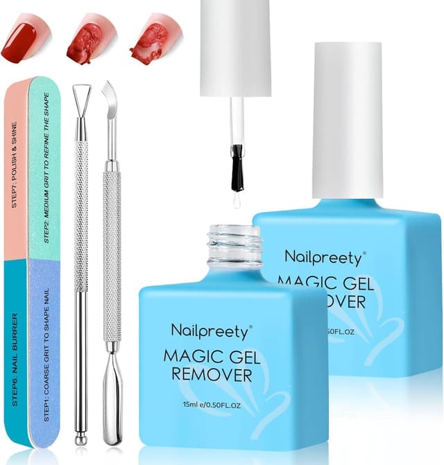 Detalle de 2 Piezas Removedor de Esmalte Gel 3 en 1