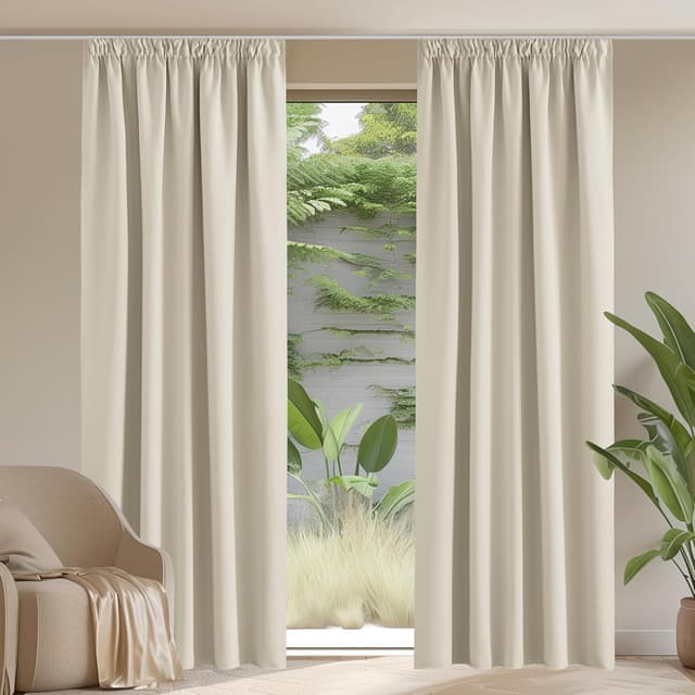 Detalle de Pony Dance blackout pencil pleat curtains 66 x 84