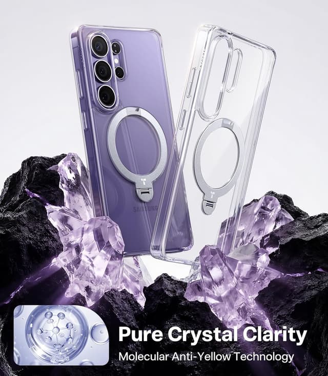 Thumbnail 6 de TORRAS Q3 Spin Case with Kickstand for Samsung Galaxy S26 Ultra (Clear, MagSafe-compatible)