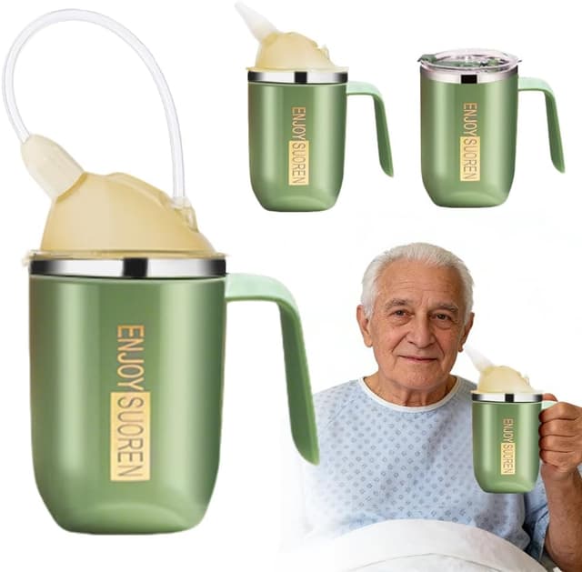 Detalle de Nzkeuf Elderly leak-proof straw cup 400ml