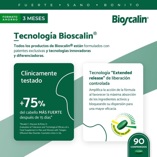 Thumbnail 5 de Bioscalin NOVA·Genina 90 comprimidos Biotina y Zinc