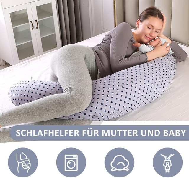 Thumbnail 1 de Chilling Home 2 in 1 Stillkissen XXL Schwangerschaftskissen Blau