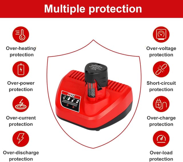 Detalle 1 de Powarobor M12 12V 3,0Ah caricabatterie