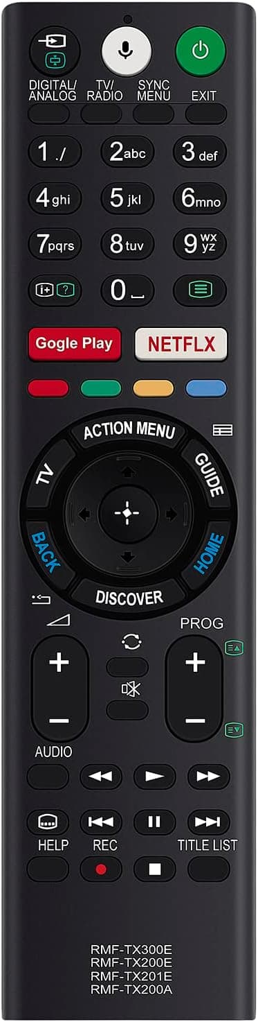 Detalle de VINABTY RMF-TX300E / RMF-TX200E voice remote control for Sony Bravia TVs