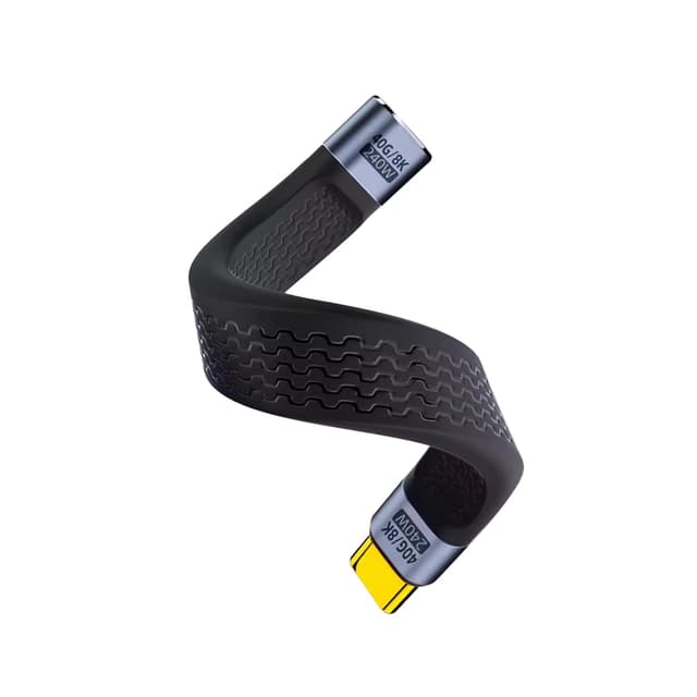 Detalle de Duttek USB‑C Verlängerungskabel (240 W, 13 cm, 40 Gbit/s) – USB‑4-konform mit 8K@60 Hz