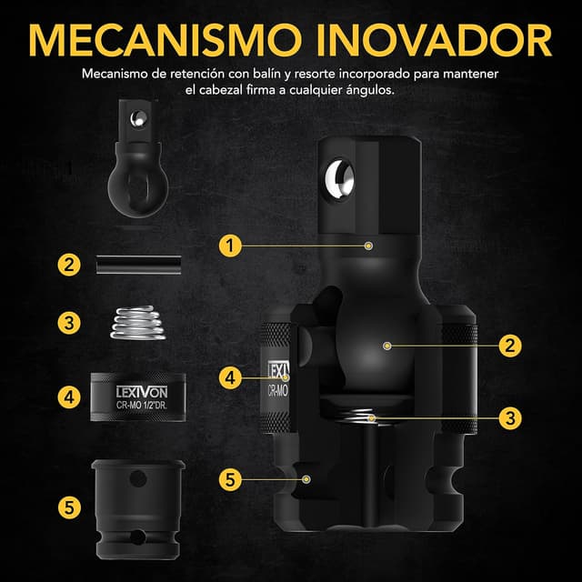 Thumbnail 5 de LEXIVON Juego llaves vaso universales 3 piezas 1/2