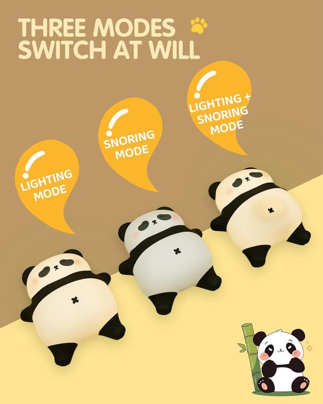 Detalle de NesveCit panda night light with timer