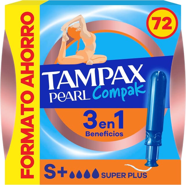 Imagen de Tampax Pearl Compak Super Plus 72 unidades en OfertitasTOP