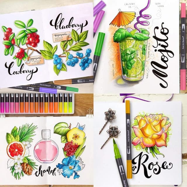 Thumbnail 6 de Laconile 72 Colour dual‑tip brush pens for colouring 🎨