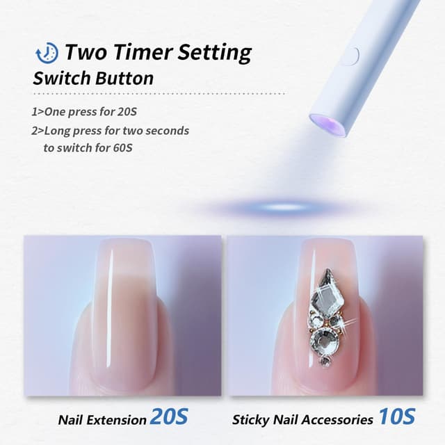 Thumbnail 1 de Denabuty UV-Lampe für Gelnägel – Mini UV/LED Lampe zum Aushärten von Gel, Nail Tips & Nagelkleber (wiederaufladbar)