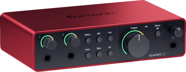 Detalle de Focusrite Scarlett4-Studio – 4‑Eingänge Audio-Interface für gleichzeitige Aufnahmen