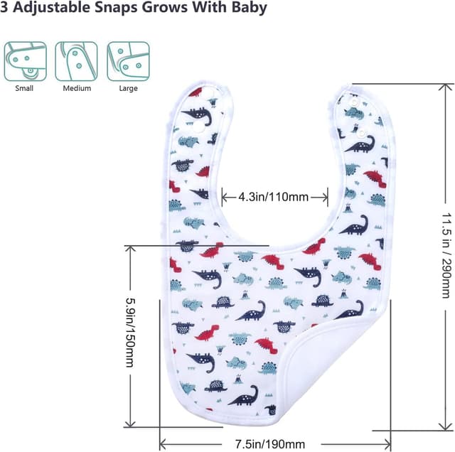 Detalle de Hakochia Waterproof Baby Bibs 10-Pack