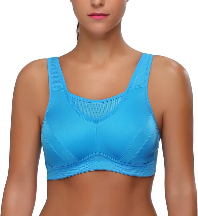 Detalle de Wingslove Damen HSB-B Vollständige Abdeckung – Sport-BH mit nahtlos wirkender, enganliegender Cup-Form