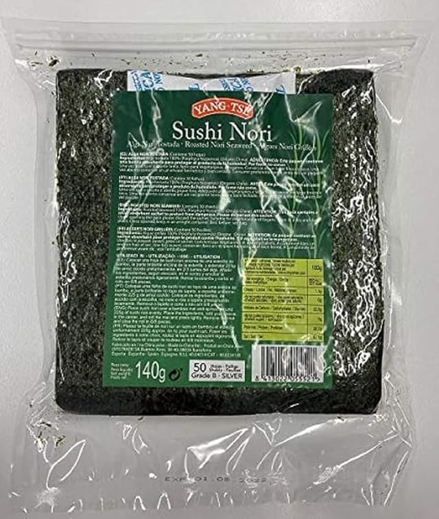 Imagen de Yang-Tse Hoja de Alga Marina para Sushi, 50 Láminas 🥢 en OfertitasTOP