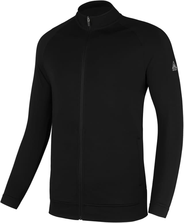 Detalle de AMZSPORT giacca sportiva da uomo in pile con cappuccio e zip intera, leggera per escursionismo e outdoor