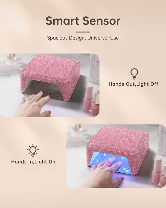 Detalle de CHRISTINE SHELLY UV LED Nail Lamp 96W with auto sensor and 4 timer settings