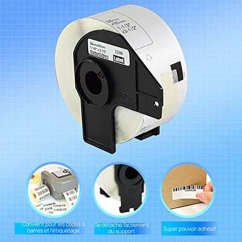 Detalle de Bubprint 3 rouleaux étiquettes pour Brother 📄