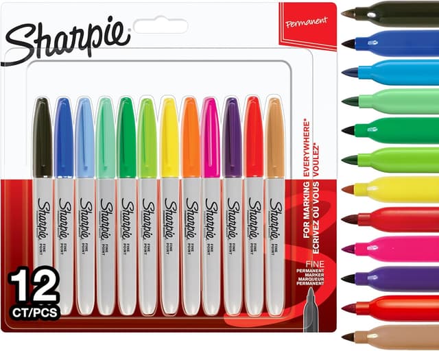 Imagen de Sharpie pennarelli indelebili punta fine 12 pezzi 🖊 en OfertitasTOP