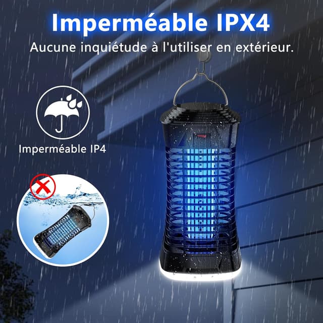 Thumbnail 2 de Loowoko Lampe Anti Moustique 4200V 🪰