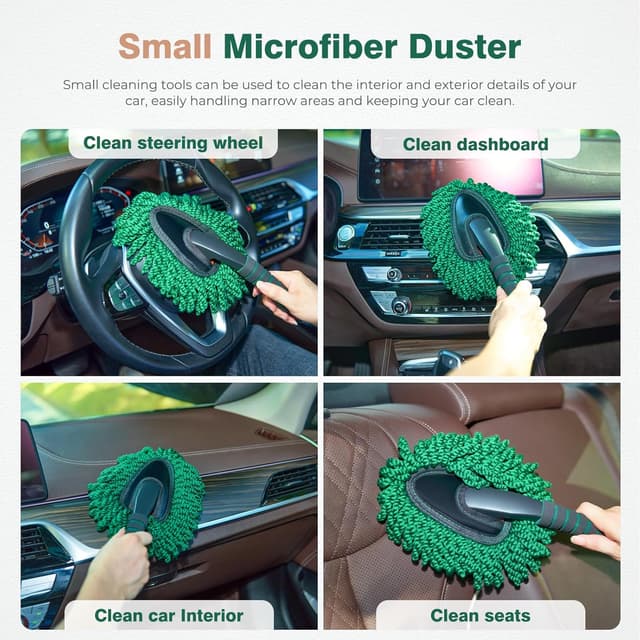 Detalle de FLORICH Large Microfiber Car Duster Kit (Extendable) for Scratch-Free Exterior & Interior Cleaning