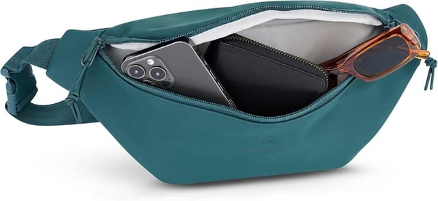 Detalle de Johnny Urban Riley marsupio unisex blu impermeabile con cintura regolabile