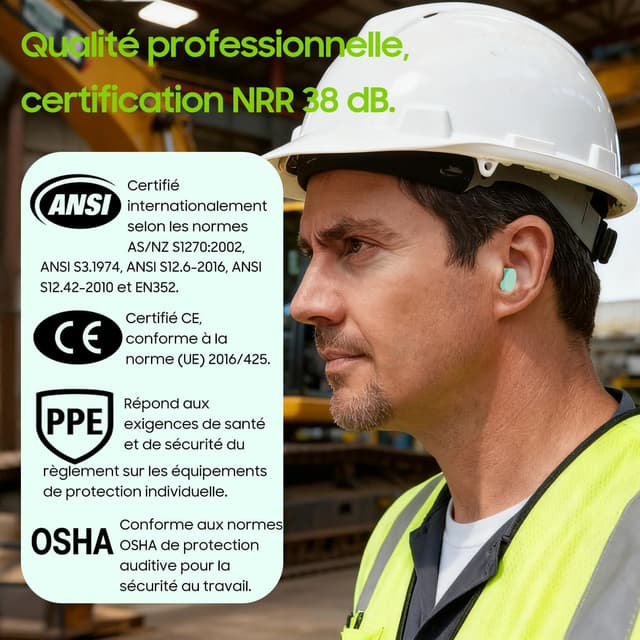 Thumbnail 2 de Bouchons d'oreille 50 paires pour dormir