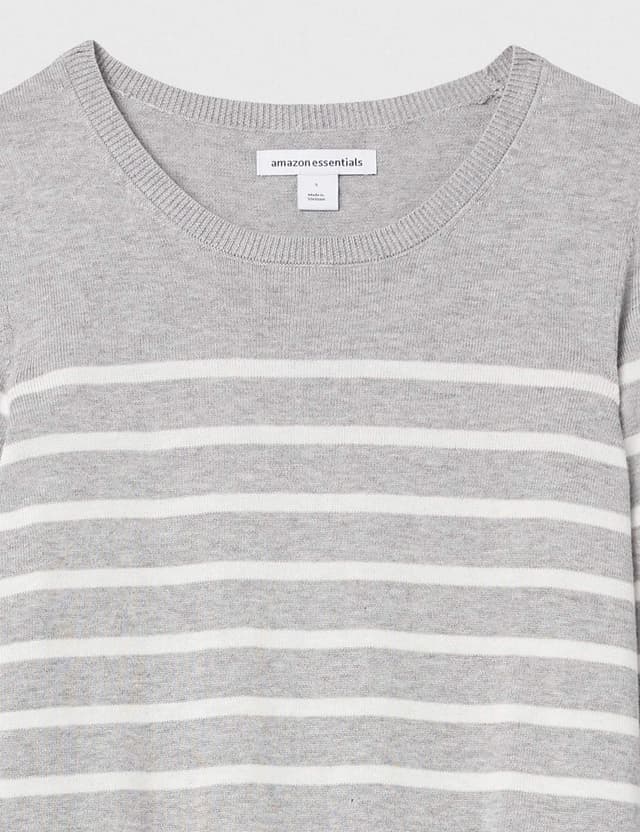 Detalle de Amazon Essentials Damen Leichter Langärmeliger Pullover mit Rundhalsausschnitt (auch in Übergröße)