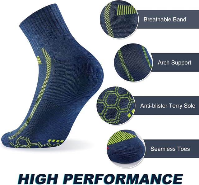 Detalle de Stoeury anti-blister thick cushioned running socks multipack (3 pairs)