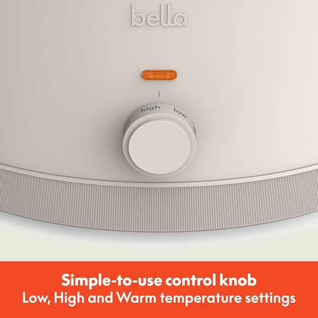 Detalle de bella 6.0 Qt Manual Slow Cooker with EverGood Ceramic Nonstick Coating