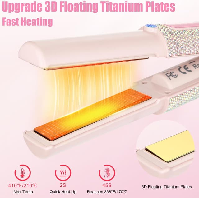 Detalle de HUAJUN Mini Glätteisen kabellos 5000 mAh