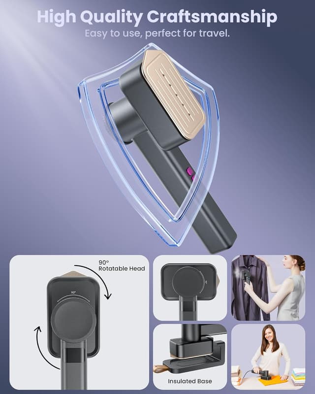 Detalle 2 de PKBD Travel Steamer 1000W handheld steamer