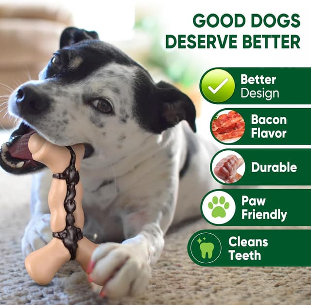 Detalle de Durable nylon dog chew toys for aggressive chewers – 4 pack