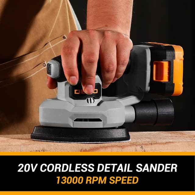 Detalle de DEKOPRO cordless mouse sander 20V