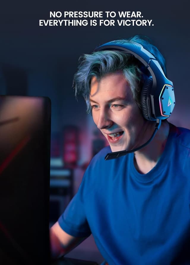 Detalle 2 de EKSA Wireless Gaming Headset für PS4/PS5/PC – 2,4G-USB, 7.1, ENC-Mikrofon und bis zu 36 Stunden Laufzeit