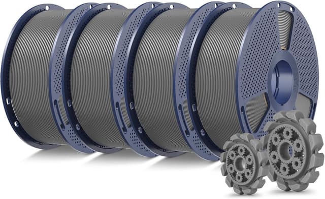 Detalle de SUNLU PLA+ 2.0 Filament Bundle (4KG) – 1.75mm, 2.0 upgrade for tougher, stronger prints, Grey