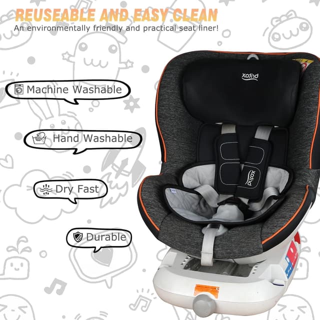 Thumbnail 6 de Hisprout Comfort Universal Child Car Seat Protector Pad (2-pack) for potty training & nappy leaks