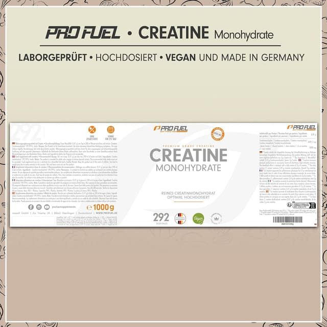 Thumbnail 5 de Creatin Monohydrat Pulver 1kg vegan